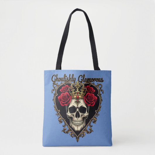 Ghoulishly Glamorous, Halloween Elegance Design Tote Bag (Voorkant)