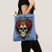 Ghoulishly Glamorous, Halloween Elegance Design Tote Bag (Dichtbij)