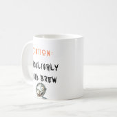 Ghoulishly Good Brew White Halloween Coffee Mok (Voorkant links)