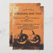 Ghoulishly Good Time Halloween Party Uitnodiging (Voorkant / Achterkant)
