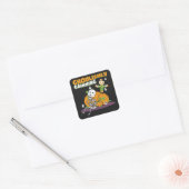 Ghoulishly Grinning Halloween Ghoul Vierkante Sticker (Envelop)