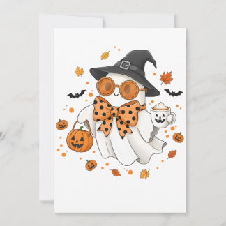 Ghoulista het aanbiddelijke Halloween mode Geest Feestdagenkaart