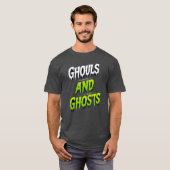 Ghouls and Ghosts: een nieuwe horrortypografie T-shirt (Voorkant volledig)
