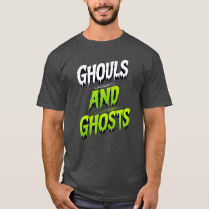 Ghouls and Ghosts: een nieuwe horrortypografie T-shirt