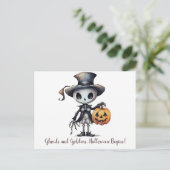 Ghouls en Goblins, Halloween begint Halloween Feestdagenkaart (Staand voorkant)
