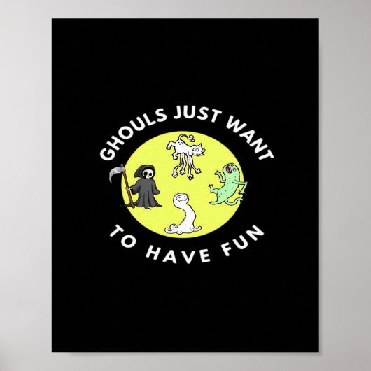 Ghouls gewoon om plezier te hebben grappige Hallow Poster (Voorkant)