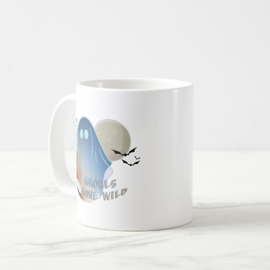 Ghouls ging wild grappig koffiemok (Voorkant links)