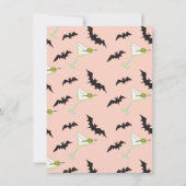Ghouls Gone Wild Martinis Bruiloft Halloween Bruid Kaart (Achterkant)