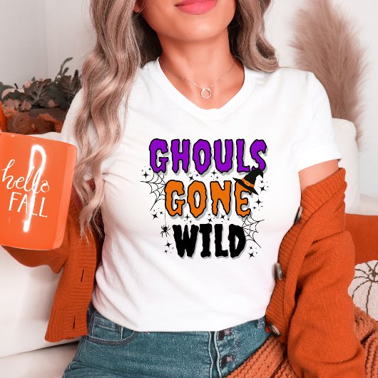 Ghouls Gone Wild Modern Halloween T-shirt