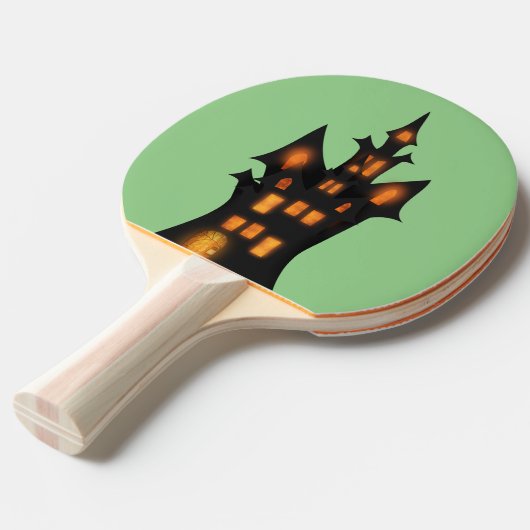 Ghoul's Grip: Halloweengeïnspireerde Ping Pong Pad Tafeltennisbatje (Voorkant Gekanteld)