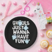 Ghouls Just Wanna Have Fun Funny & Meme Design Papieren Bordje (Feest)