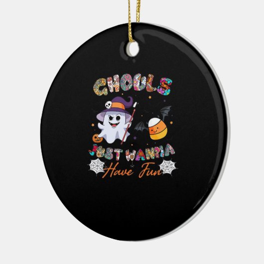 Ghouls Just Wanna Have Fun Shirt - Retro Halloween Keramisch Ornament (Links)