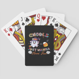 Ghouls Just Wanna Have Fun Shirt - Retro Halloween Pokerkaarten