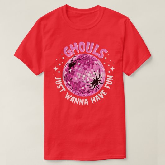 Ghouls Just Wanna Have Fun Spiders Night Out Boys  T-shirt (Design voorkant)