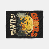 Ghouls Just Want To Have Fun Halloween Party Costu Fleece Deken (Voorkant (Horizontaal))