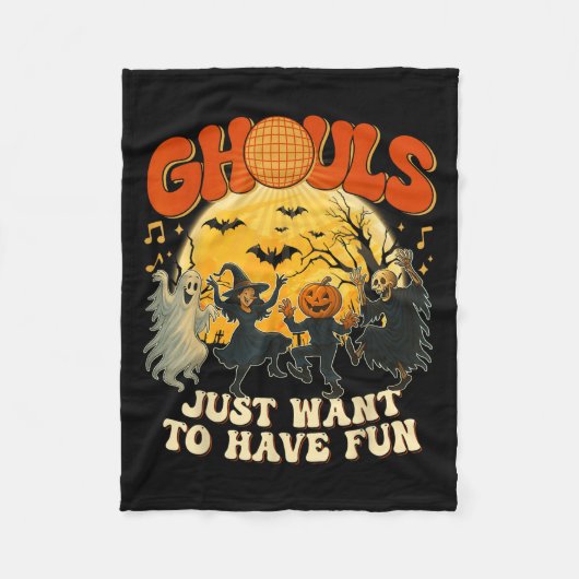 Ghouls Just Want To Have Fun Halloween Party Costu Fleece Deken (Voorkant)