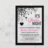 Ghouls nacht vrijgezellenfeest kaart (Voorkant / Achterkant)