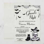 Ghouls nacht vrijgezellenfeest kaart (Voorkant / Achterkant)