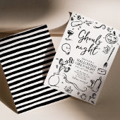 Ghouls Night Adult Halloween Girls Night Party Kaart