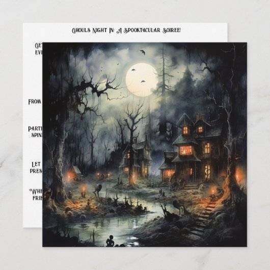 👻 Ghouls Night In: Een spectaculaire soiree! Maak Kaart (Voorkant / Achterkant)