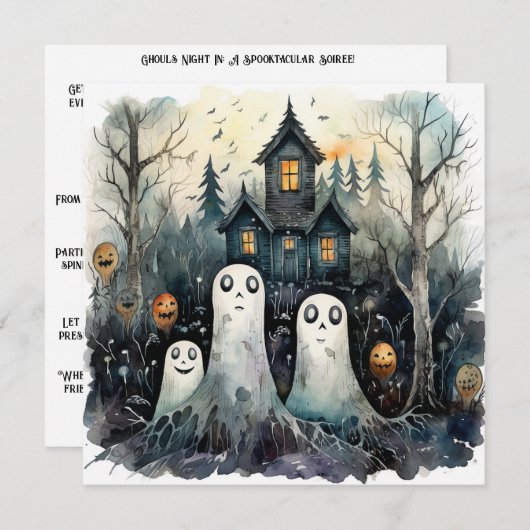👻 Ghouls Night In: Een spectaculaire soiree! Maak Kaart (Voorkant / Achterkant)
