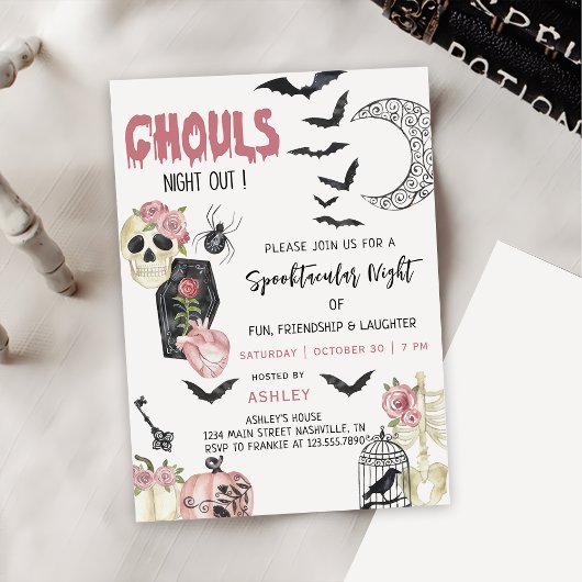 Ghouls Night Out Halloween Feestuitnodiging Kaart