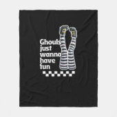 Ghouls wil gewoon een Fun Funny Halloween hebben Fleece Deken (Voorkant)