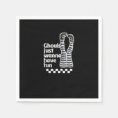 Ghouls wil gewoon een Fun Funny Halloween hebben Servet (Voorkant)