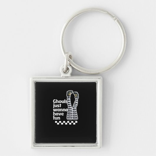 Ghouls wil gewoon een Fun Funny Halloween hebben Sleutelhanger (Voorkant)