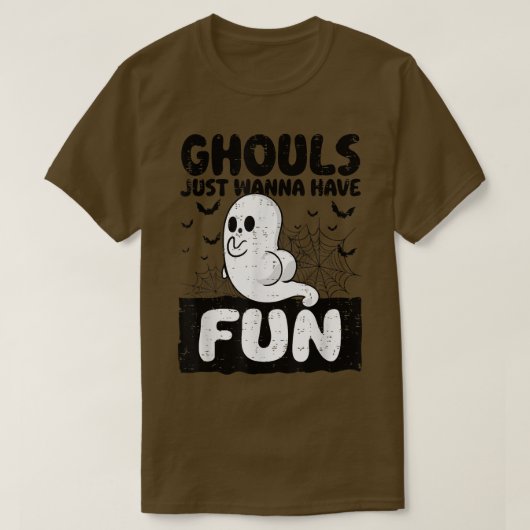 Ghouls wil gewoon een grappige Booty Ghost Hallo h T-shirt (Design voorkant)