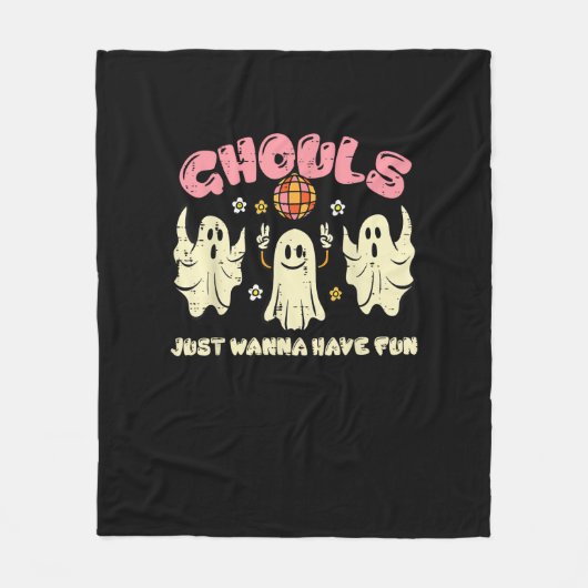 Ghouls wil gewoon een grappige halloween kostuum h fleece deken (Voorkant)