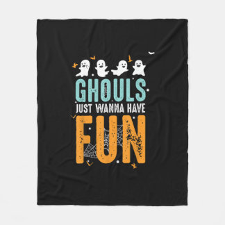 Ghouls wil gewoon een grappige halloween kostuum h fleece deken