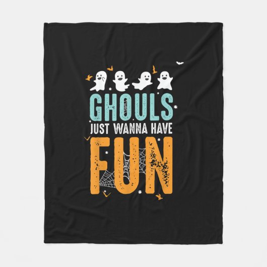 Ghouls wil gewoon een grappige halloween kostuum h fleece deken (Voorkant)