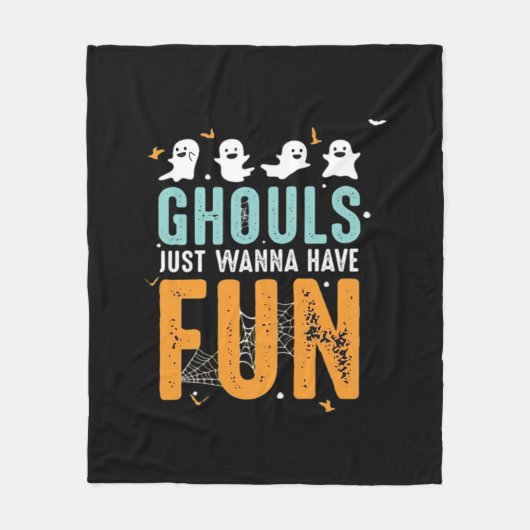Ghouls wil gewoon een grappige halloween kostuum h fleece deken (Voorkant)