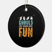 Ghouls wil gewoon een grappige halloween kostuum h keramisch ornament (Links)
