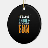 Ghouls wil gewoon een grappige halloween kostuum h keramisch ornament (Links)