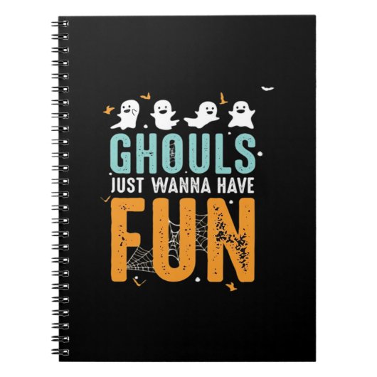 Ghouls wil gewoon een grappige halloween kostuum h notitieboek (Voorkant)