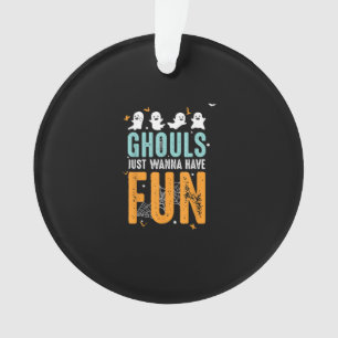 Ghouls wil gewoon een grappige halloween kostuum h ornament