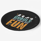 Ghouls wil gewoon een grappige halloween kostuum h papieren bordje (Gekanteld)