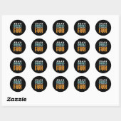 Ghouls wil gewoon een grappige halloween kostuum h ronde sticker (Vel)