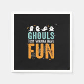 Ghouls wil gewoon een grappige halloween kostuum h servet (Voorkant)