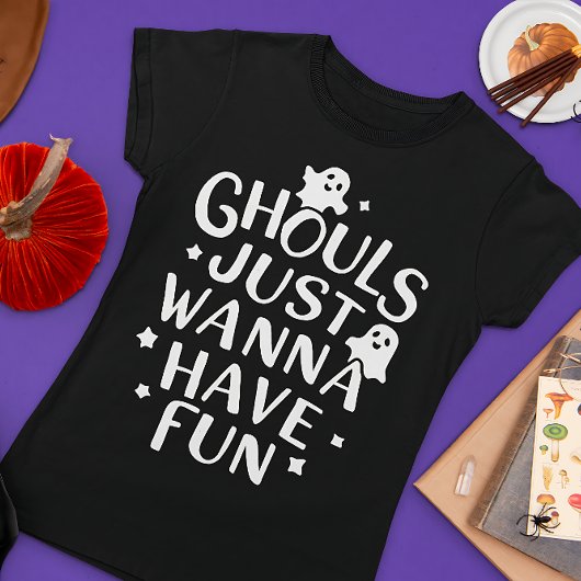 Ghouls wil gewoon een grappige halloween kostuum h t-shirt