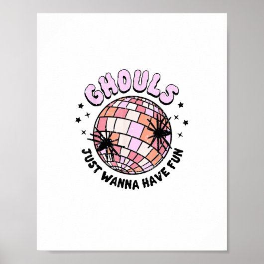 Ghouls wil gewoon een vlindernacht hebben poster (Voorkant)