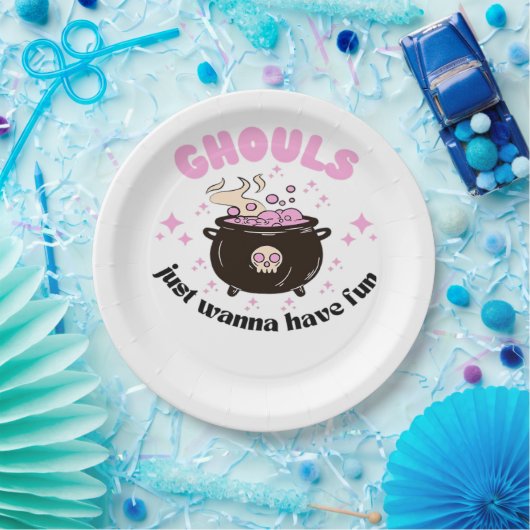 Ghouls wil gewoon een vun Cute Halloween Papieren Bordje (Feest)