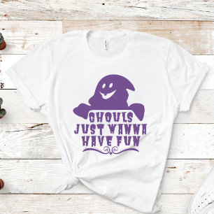 Ghouls wil gewoon een vun Paarse Halloween hebben T-shirt