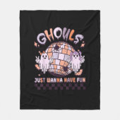 Ghouls wil gewoon een vun Retro Halloween kostuum  Fleece Deken (Voorkant)