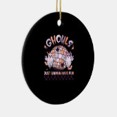 Ghouls wil gewoon een vun Retro Halloween kostuum  Keramisch Ornament (Rechts)