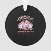 Ghouls wil gewoon een vun Retro Halloween kostuum  Ornament (voorkant)