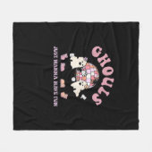 Ghouls wil gewoon een vun Retro Halloween party C Fleece Deken (Voorkant (Horizontaal))
