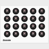 Ghouls wil gewoon een vun Retro Halloween party C Ronde Sticker (Vel)